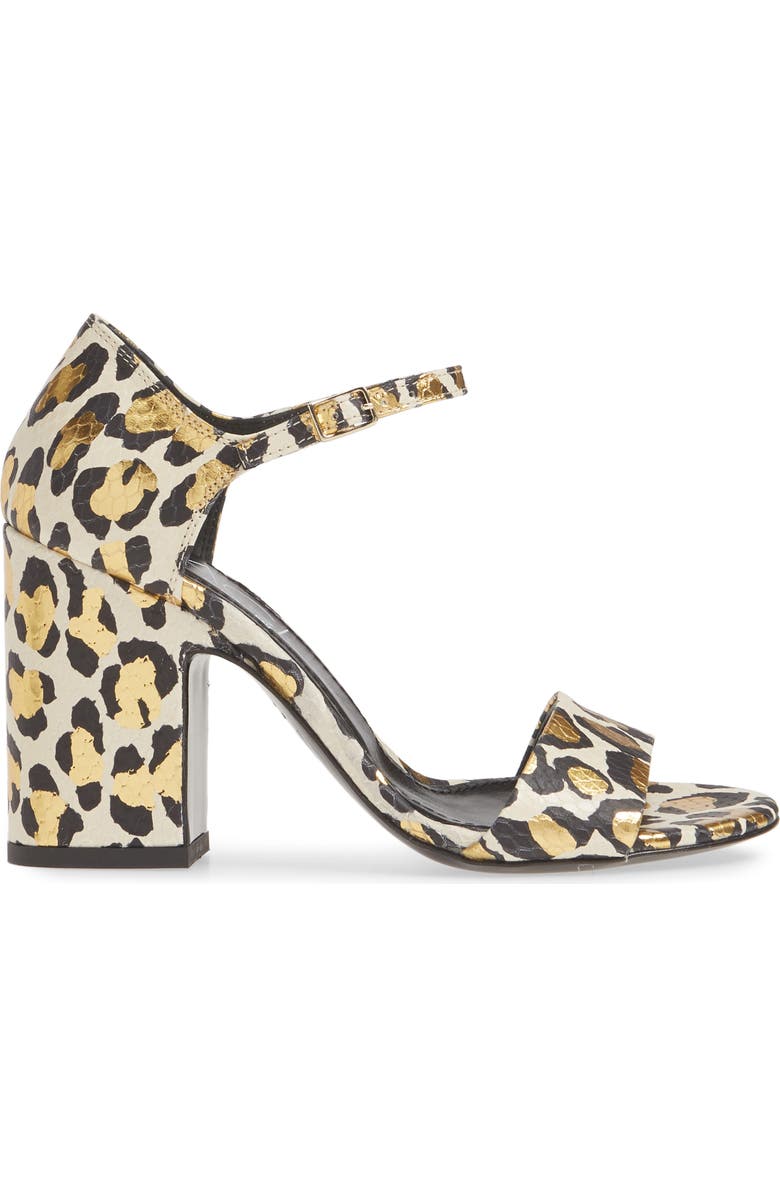 AGL Snake Embossed Leopard Print Sandal, Alternate, color,