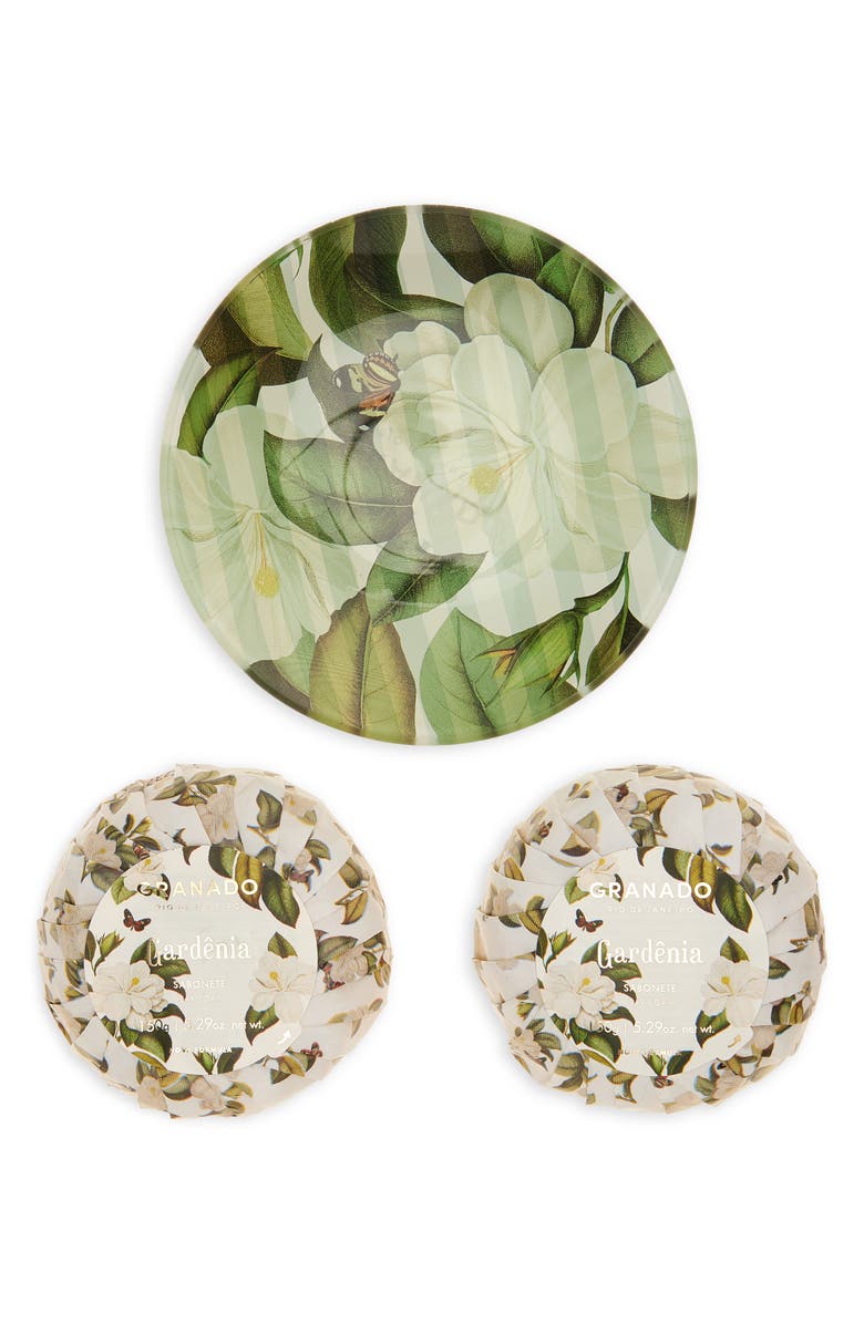 GRANADO Gardênia Bar Soap 
Glass Tray Set, Alternate, color, 