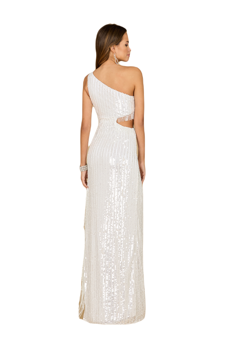 LARA New York V-Neck Beaded Bridal Gown, Alternate, color, Ivory