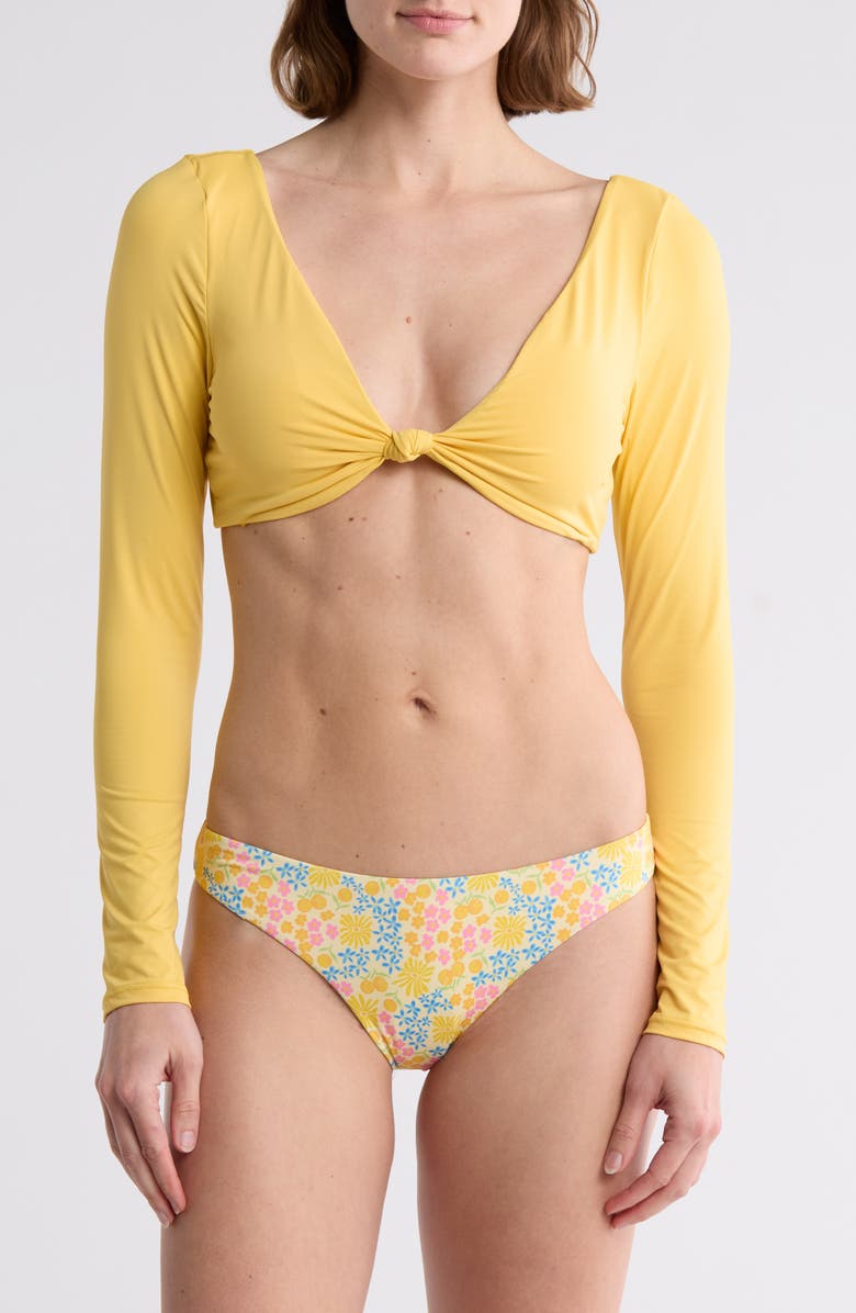 Dippin Daisys Bianca Long Sleeve Bikini Top, Main, color, 