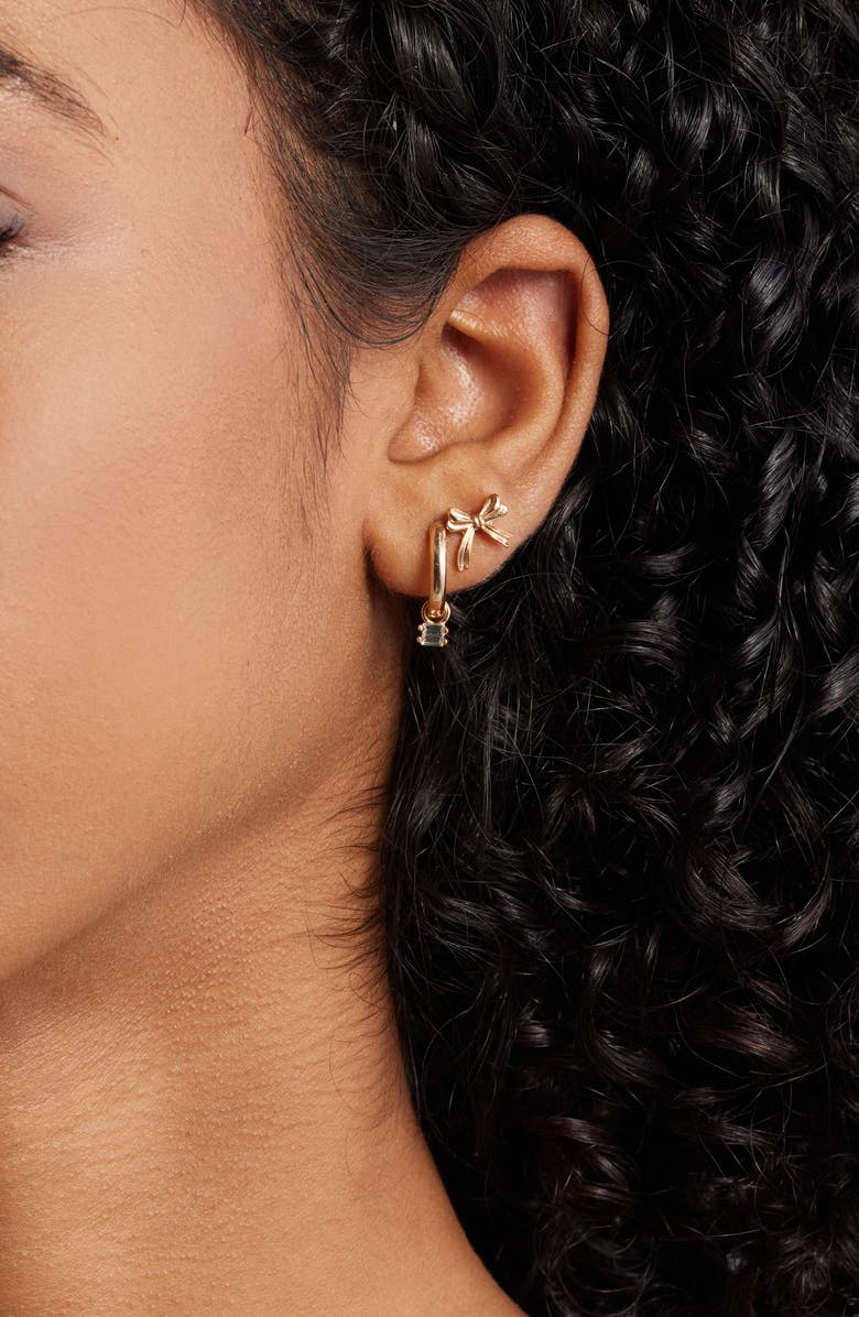 BP. Cherry Trio 3-Pack Earrings & Jewelry Tray Set, Alternate, color, Gold- Ivory