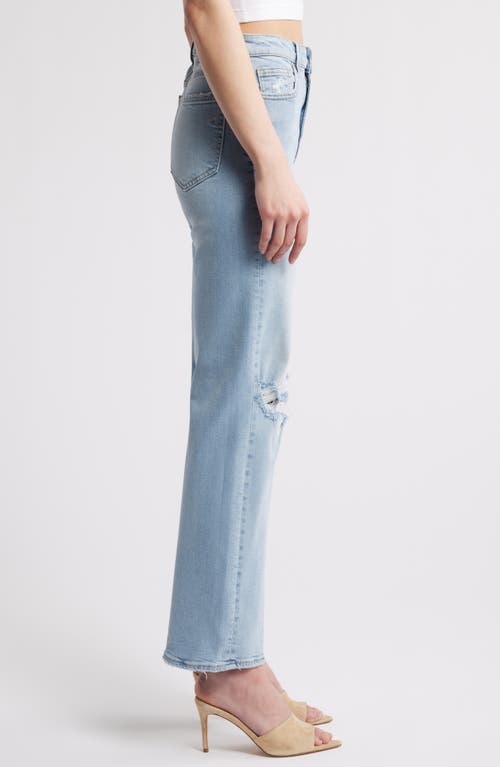 Hidden Jeans Distressed Rip Wide Leg Jeans In Light Wash