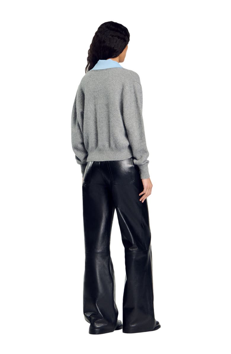 SANDRO Double-neck sweater, Alternate, color, 