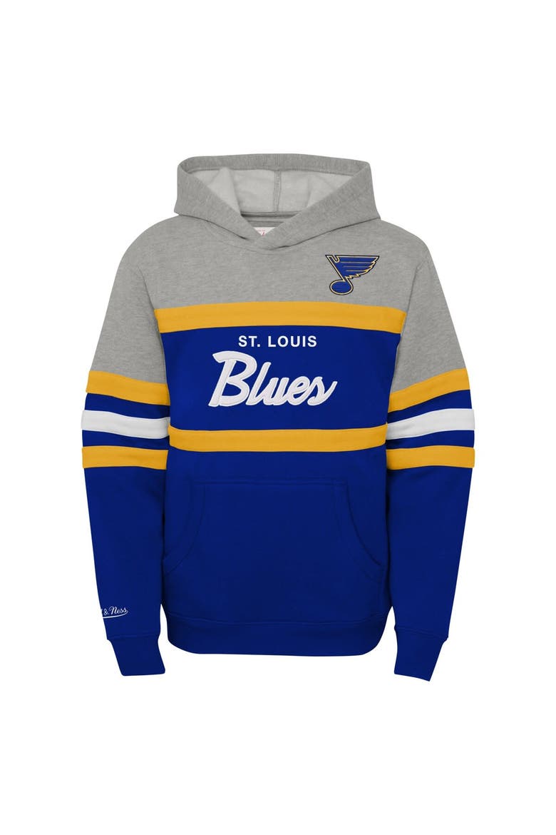 Youth Mitchell & Ness Gray St. Louis Blues Head Coach Pullover Hoodie, Alternate, color, Gray