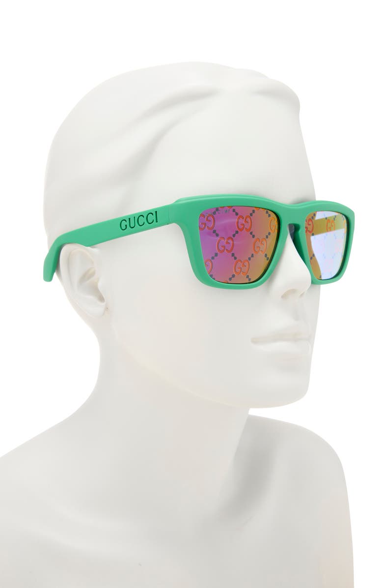 Gucci 55mm Square Sunglasses, Alternate, color, 
