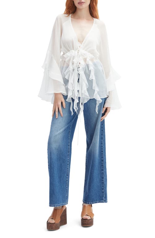 Bardot Rosalo Ruffle Blouse In White