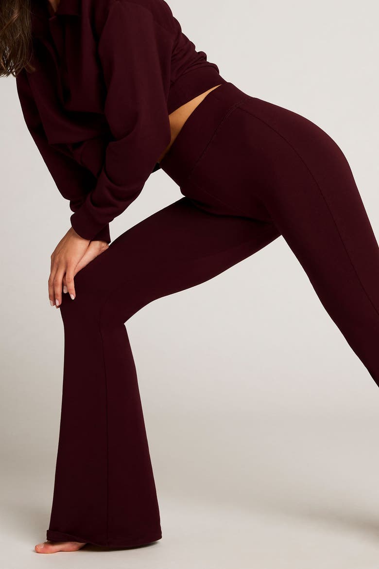 Club Flare Pants, Alternate, color, Garnet