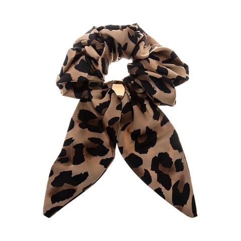 Cheetah Bow Tie Hair Scrunchie