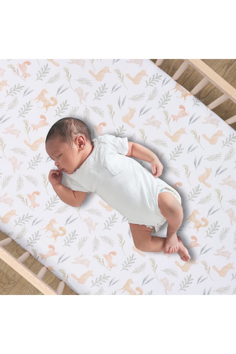 Whispering Woods 3-Piece Baby Nursery Crib Bedding Se, Alternate, color, White