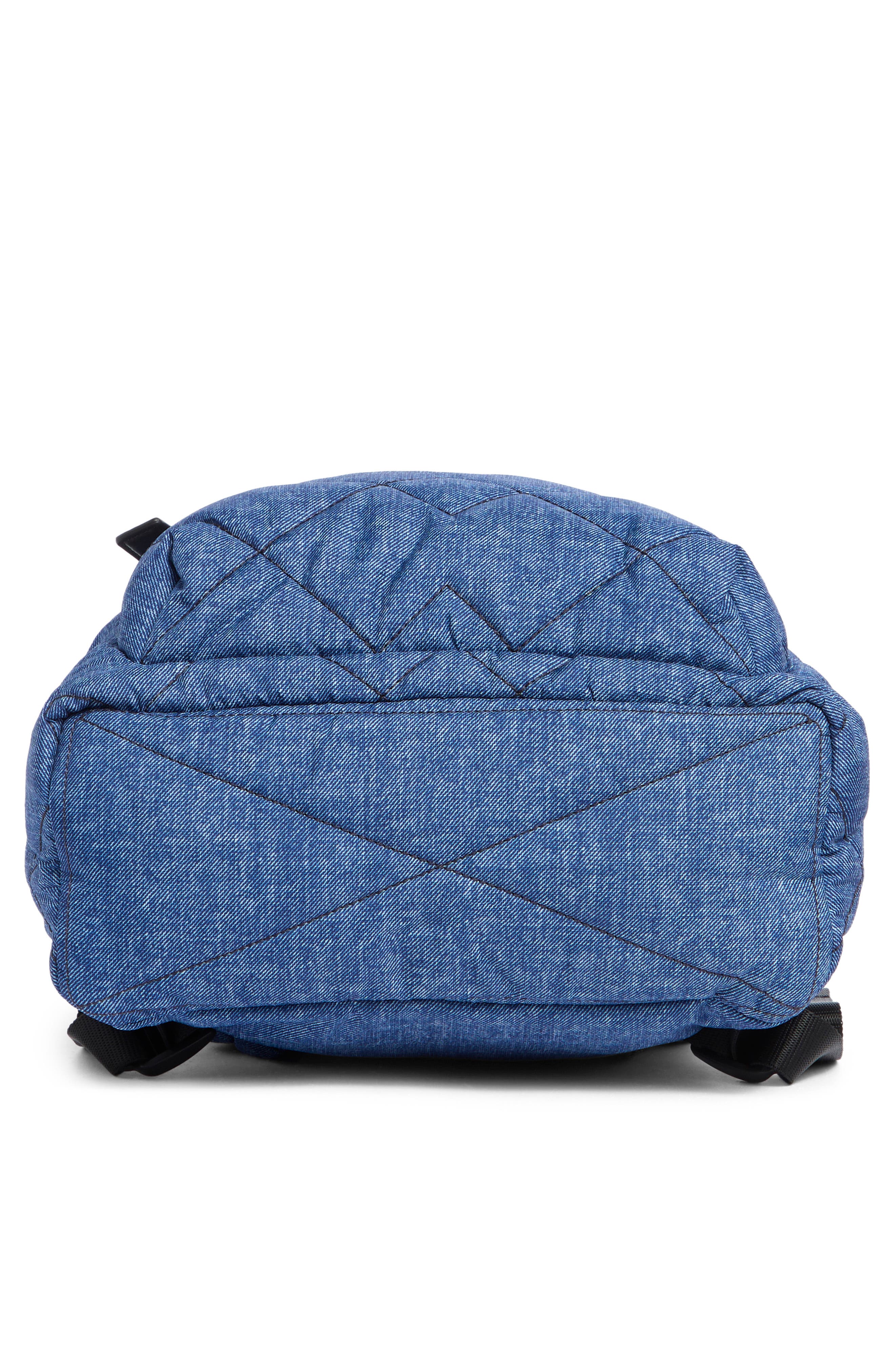 Marc Jacobs Quilted Denim Effect Nylon Backpack, Alternate, color, Denim Blue