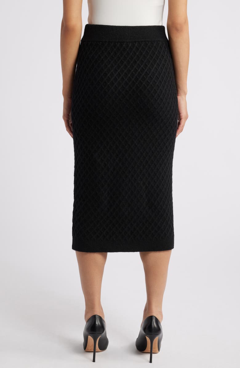 Anne Klein Diamond Stitch Sweater Skirt, Alternate, color, 