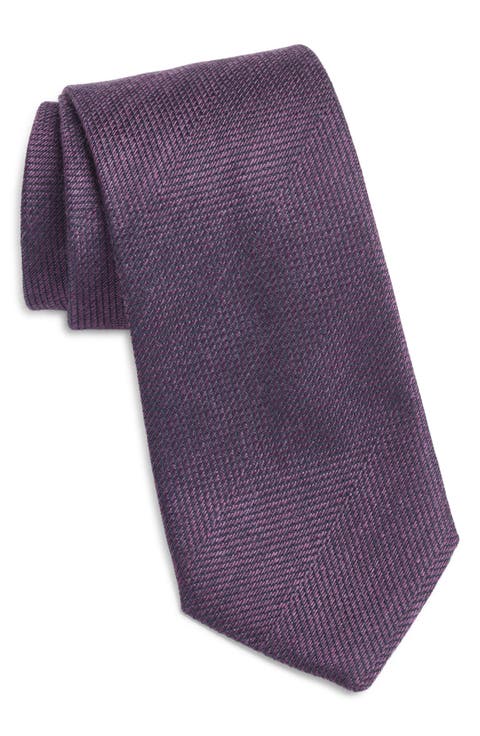 Solid Cotton, Wool & Silk Tie