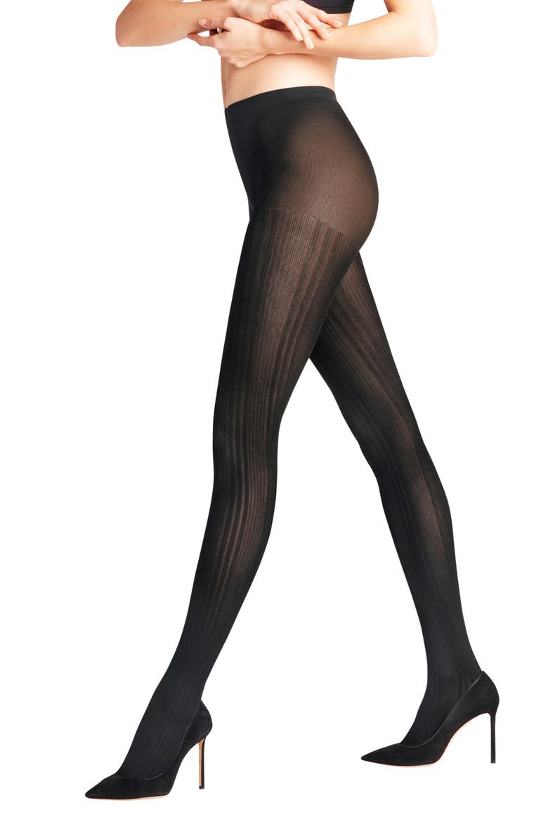 Prime Rib Semisheer Tights, Main, color, BLACK