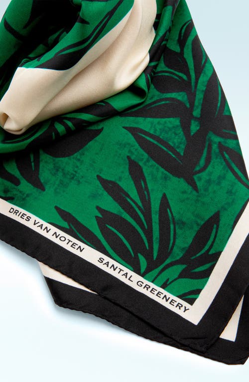 Dries Van Noten Foulard Santal Greenery Silk Scarf