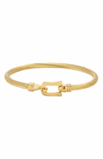 18k Gold Plated Twisted Cuff Bracelet
