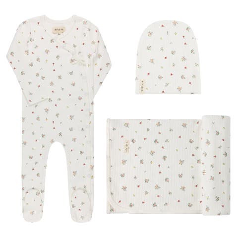 Printed Floral Star Collection - Layette Set