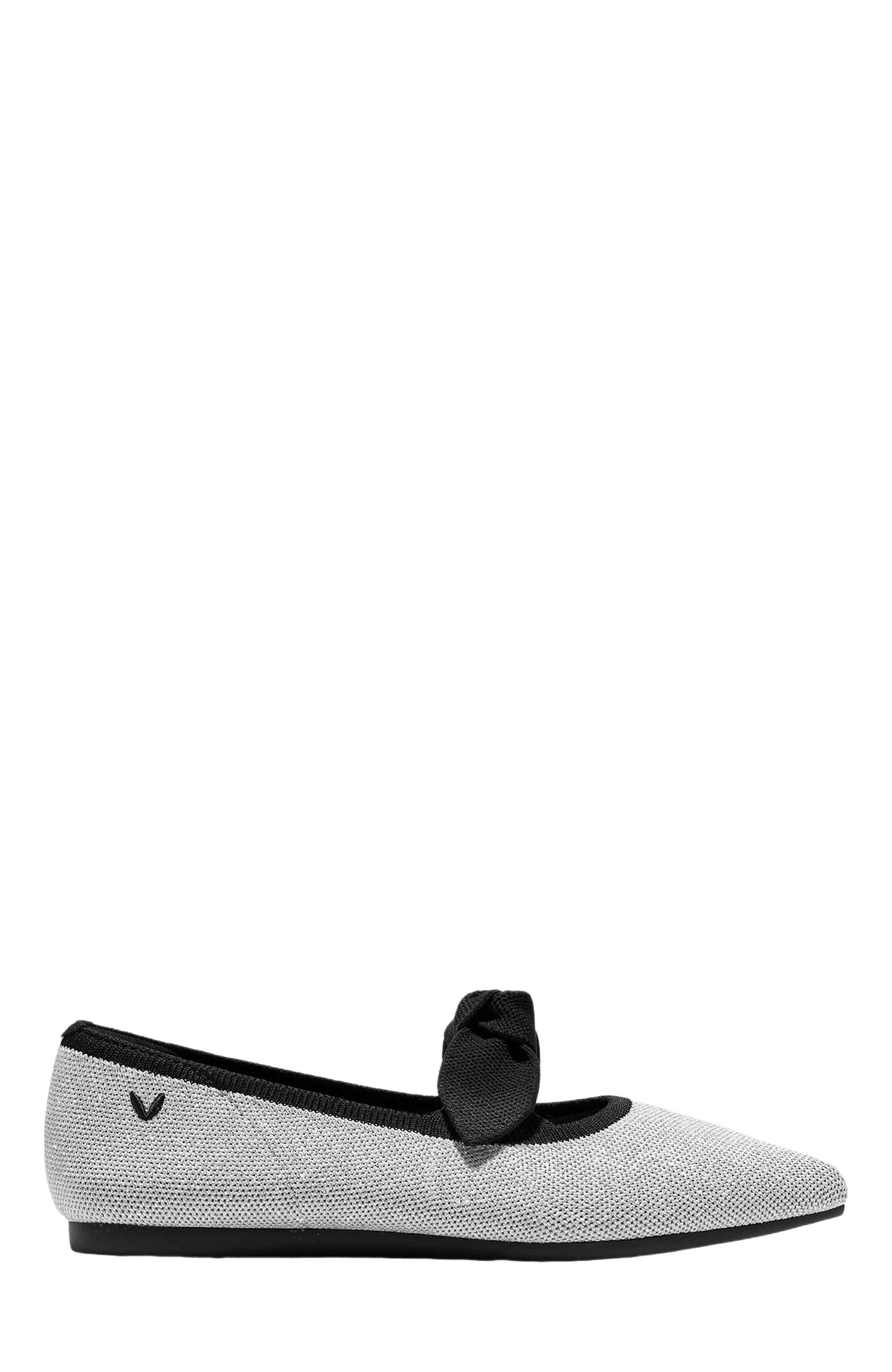 VIVAIA Pointed-Toe Bow Flats, Alternate, color, Metallic Diamond Black