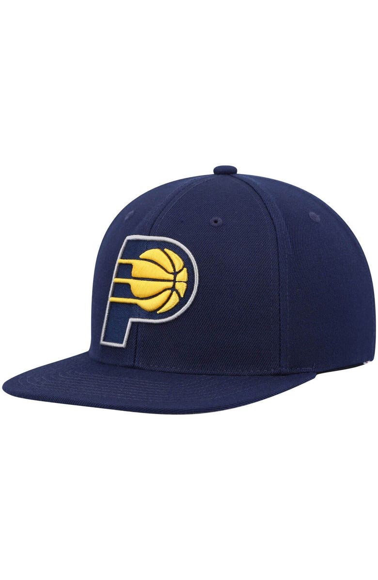 Mitchell & Ness Men's Mitchell & Ness Navy Indiana Pacers Ground 2.0 Snapback Hat, Main, color, 