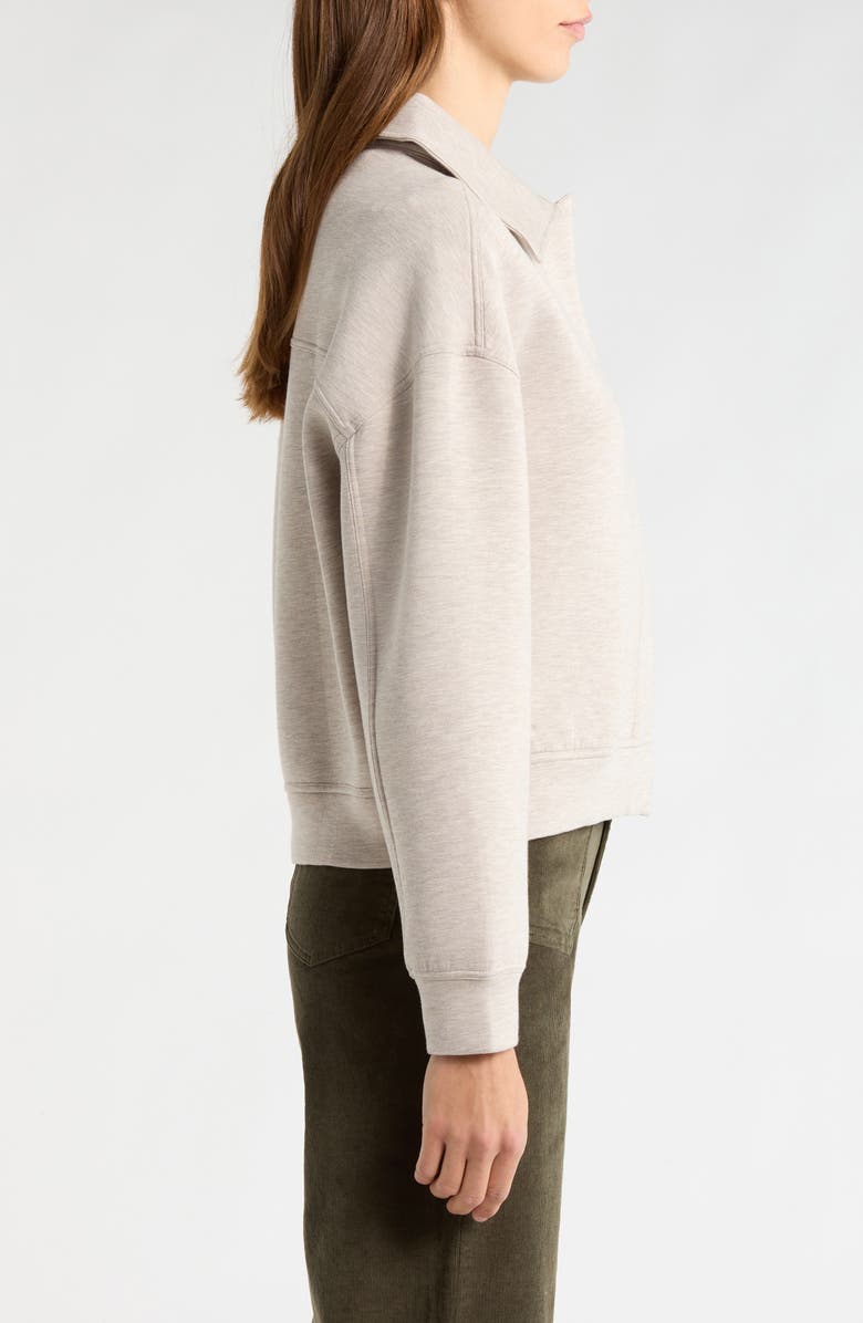 TravisMathew Cloudscape Button-Up Jacket, Alternate, color, Heather Savannah Tan