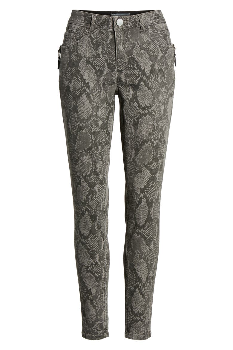 Ab-Solution Print Side Zip Ankle Skinny Jeans (Nordstrom Exclusive), Alternate, color, GREY