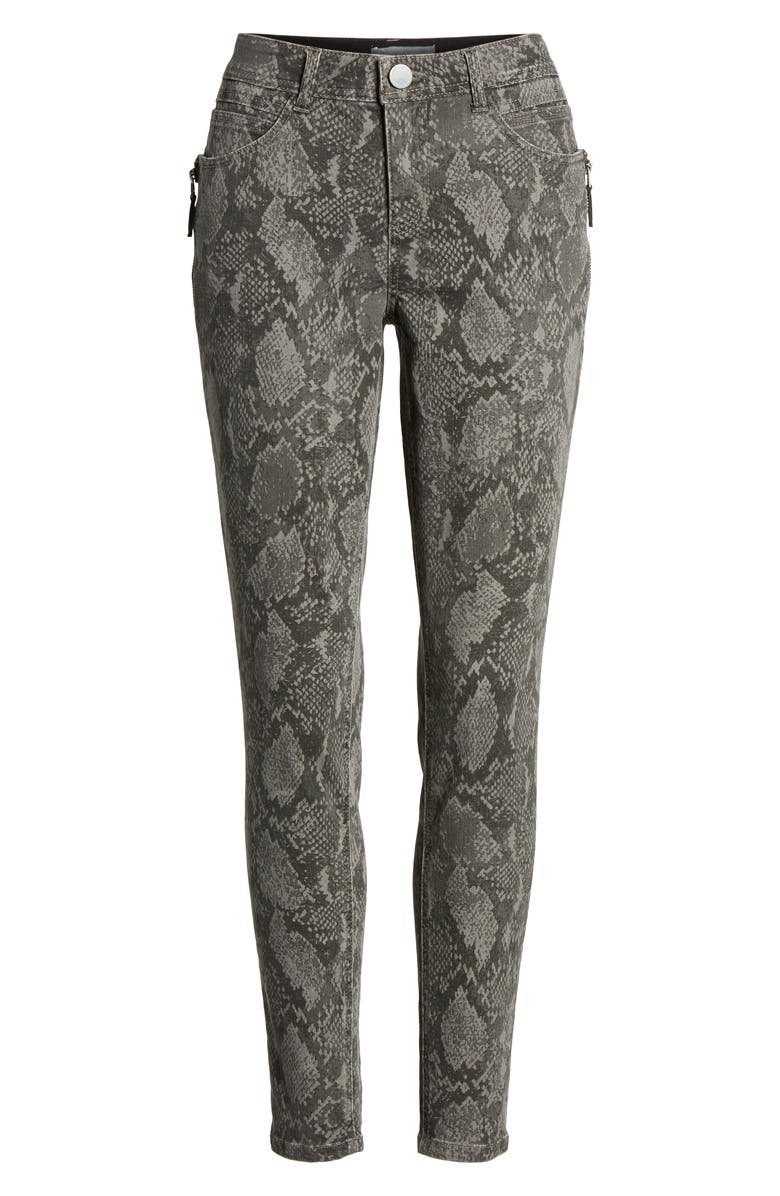 Wit & Wisdom Ab-Solution Print Side Zip Ankle Skinny Jeans, Alternate, color,