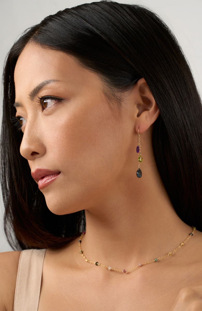 Kiara by Ki-Ele Kara Semiprecious Stone Drop Earrings, Alternate, color,