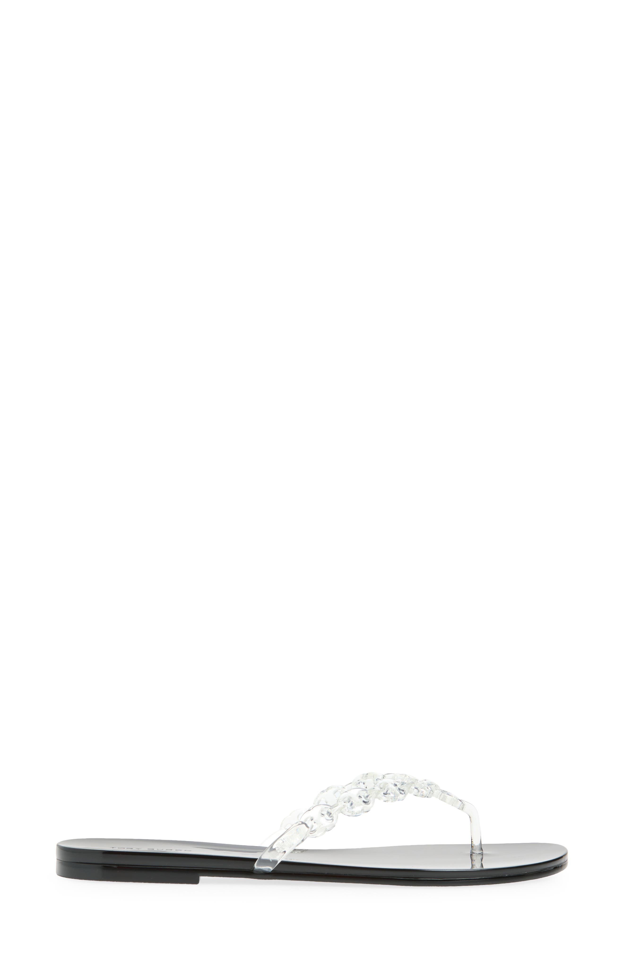 Gemini Link Jelly Flip Flop, Alternate, color, CLEAR / PERFECT BLACK