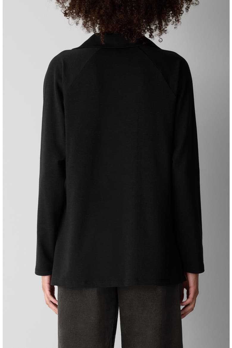 Henley Tunic Top, Alternate, color, BLACK