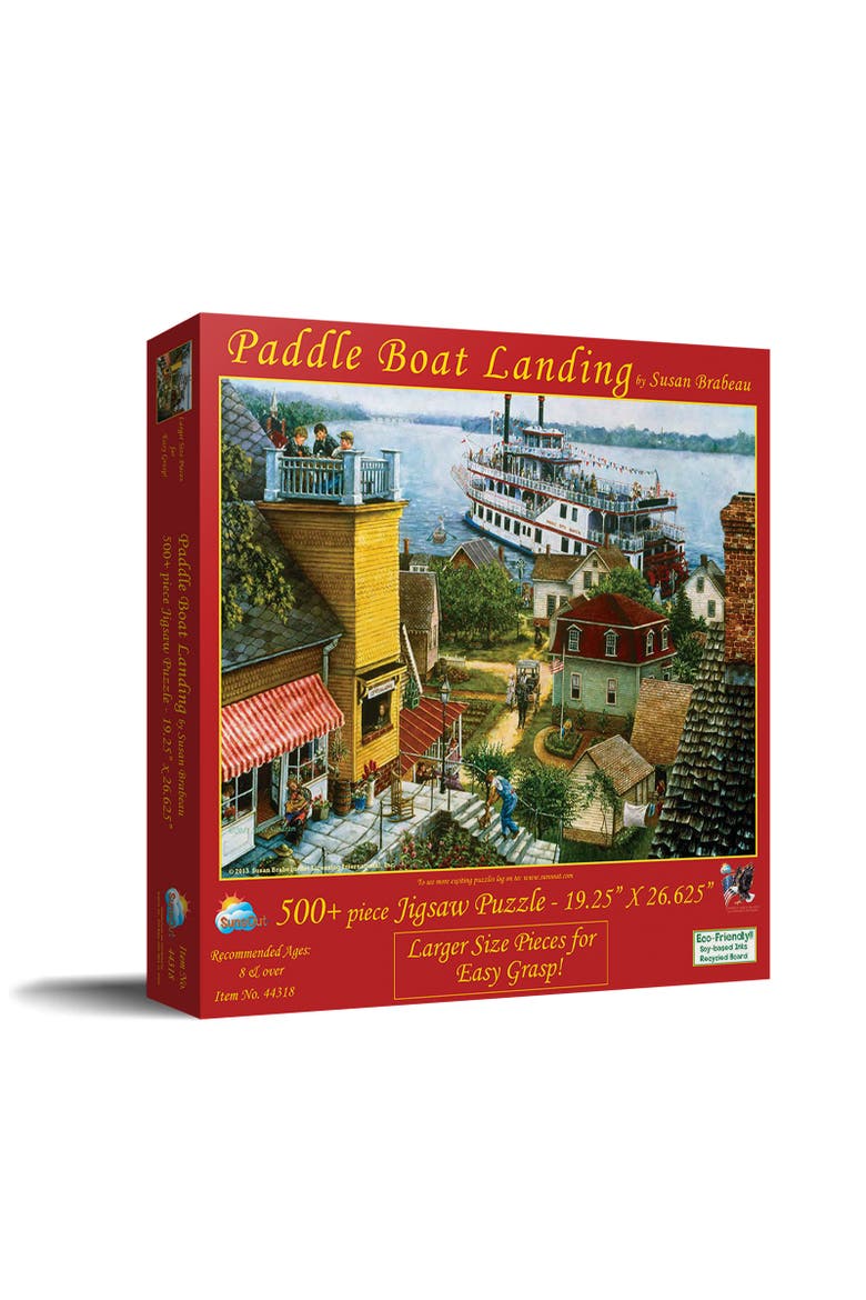 Paddle Boat Landing 500 piece Jigsaw Puzzle for Adults Large Pieces, Main, color, Multicolor