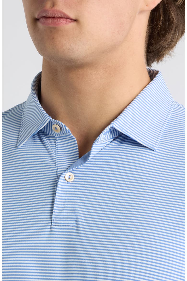 Featherweight Market Stripe Long Sleeve Performance Polo, Alternate, color, HYPER BLUE