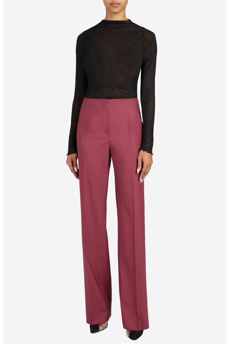 Della Wool Stretch Straight Leg Pants, Alternate, color, CRUSHED BERRY