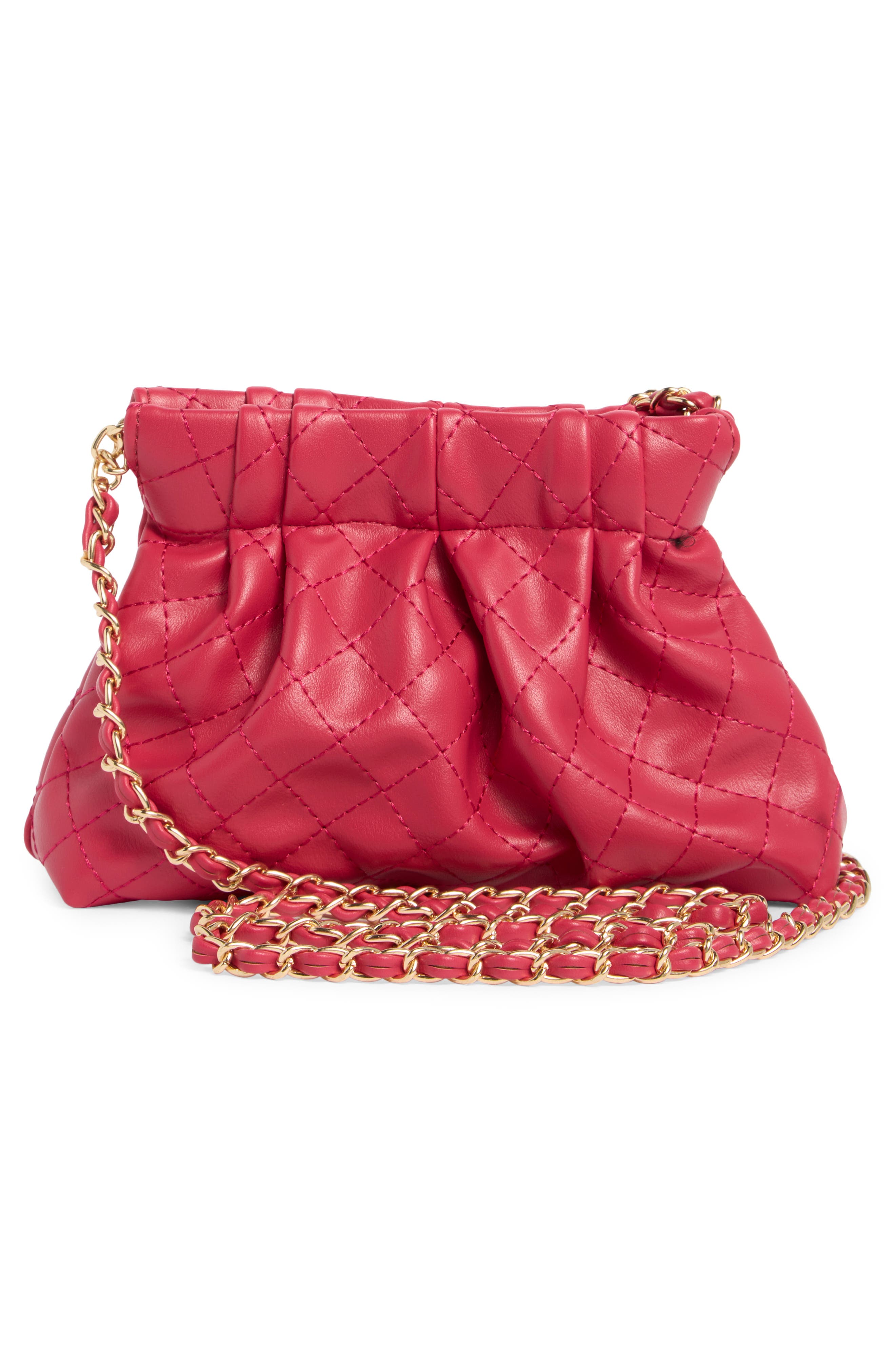 URBAN EXPRESSIONS HANDBAGS Quilted Crossbody Bag, Alternate, color, Hot Pink