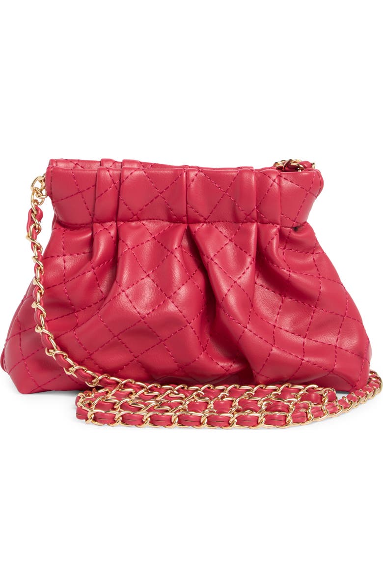 URBAN EXPRESSIONS HANDBAGS Quilted Crossbody Bag, Alternate, color, Hot Pink