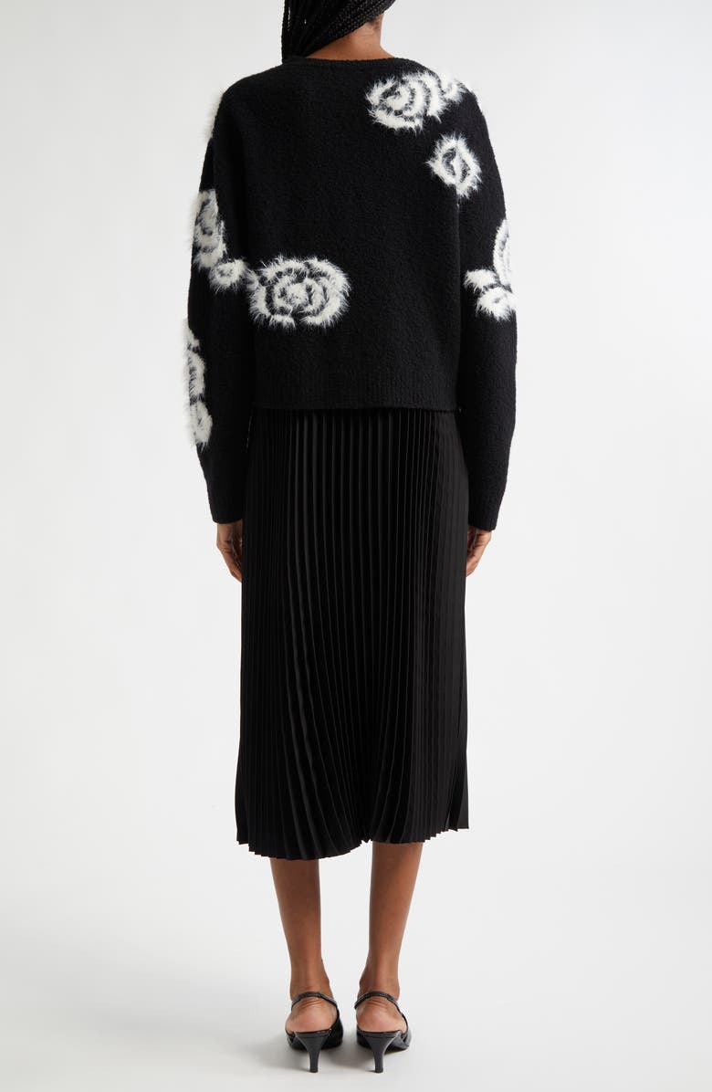 Cinq à Sept Aerin Abstract Floral Long Sleeve Sweater Dress, Alternate, color,