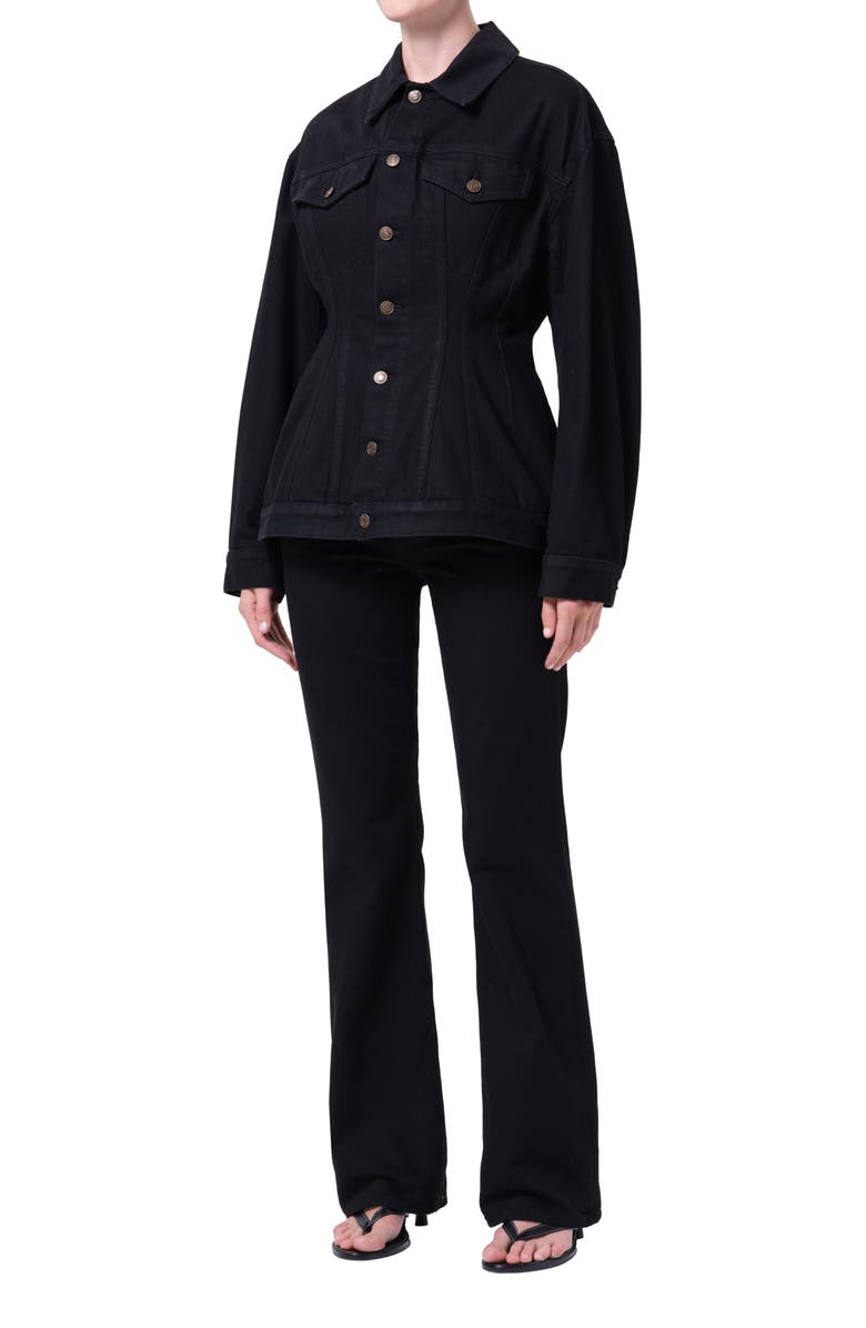 AGOLDE Myra Structured Denim Jacket, Alternate, color, Cover Od Black