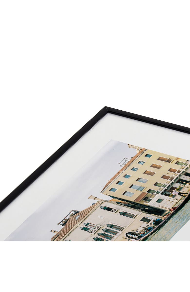 Deny Designs Gondola in the Canals of Venice Framed Art Prin, Alternate, color, Black Tones