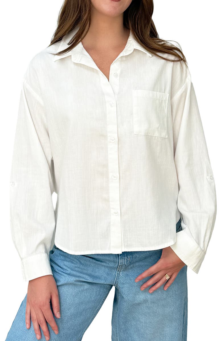 Wash Lab Denim Marlow Relaxed Shirt, Alternate, color, Bright White