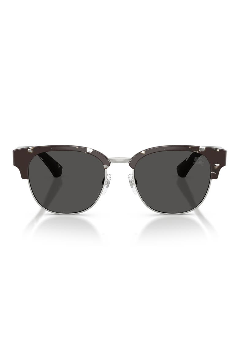 52mm Round Sunglasses, Main, color, BLACK HAVANA / DARK GREY