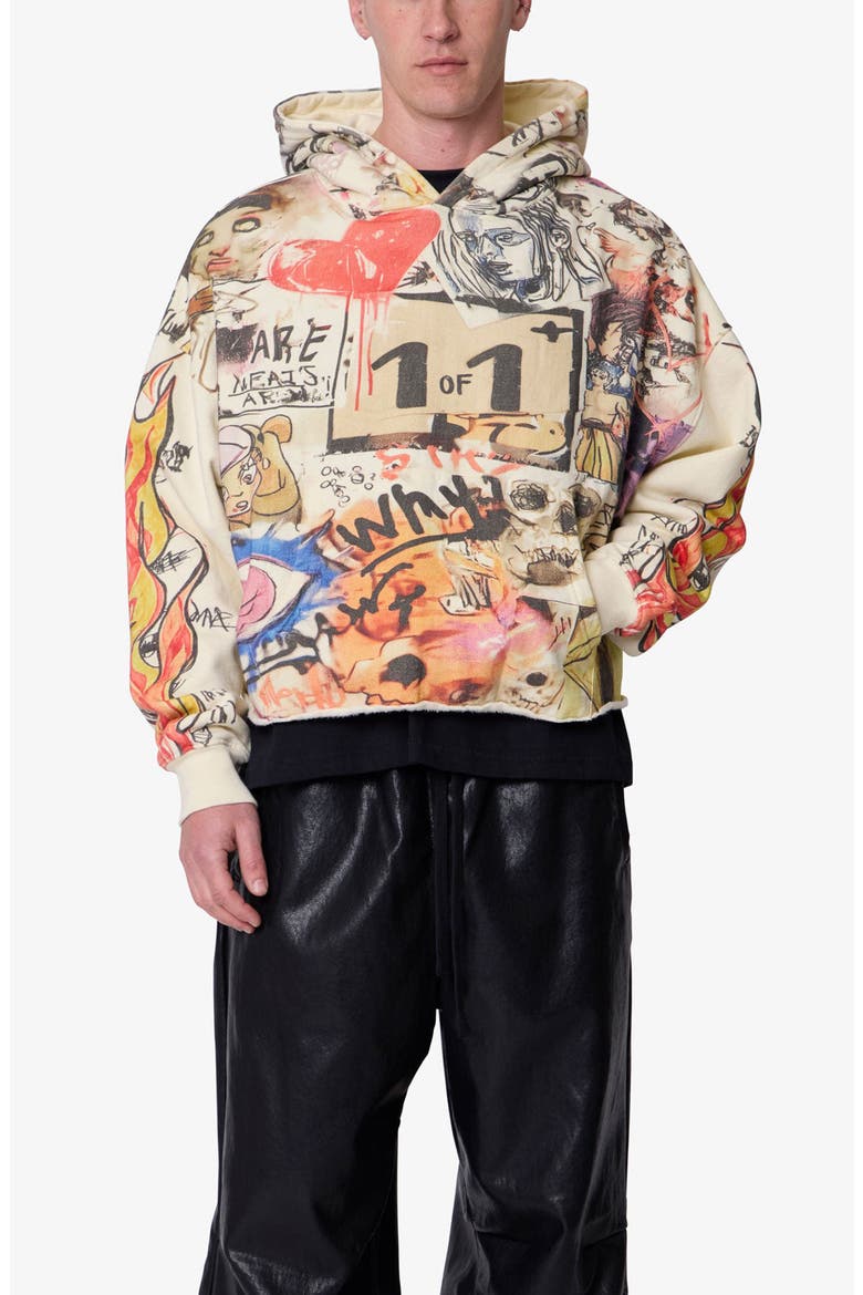 Doodle Hoodie, Alternate, color, BEIGE MULTI
