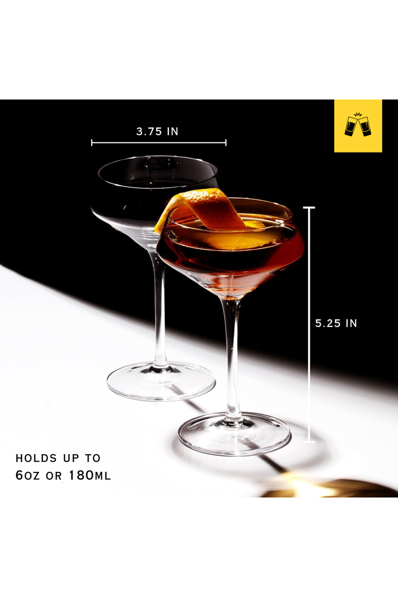 Nick and Nora Glass 6oz, Set of 4, Alternate, color, Clear
