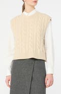 Weekend Max Mara Cable Knit Wool Sweater Vest