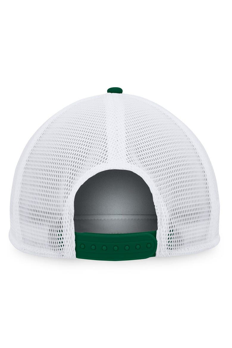 Men's Majestic Green/White Oakland Athletics Foam Trucker Snapback Hat, Alternate, color, Green