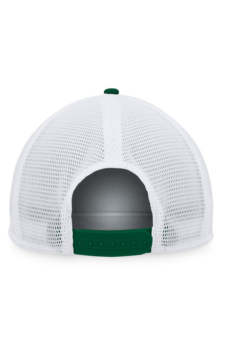 MAJESTIC Men's Majestic Green/White Oakland Athletics Foam Trucker Snapback Hat, Alternate, color, Green