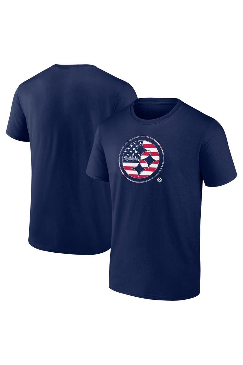 Men's Fanatics  Navy Pittsburgh Steelers Big & Tall Americana T-Shirt, Main, color, Navy