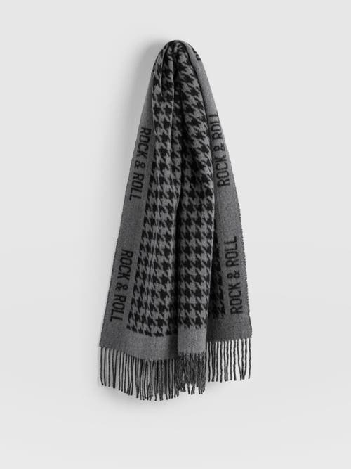 Saint + Sofia Rock Houndstooth Scarf In Multi