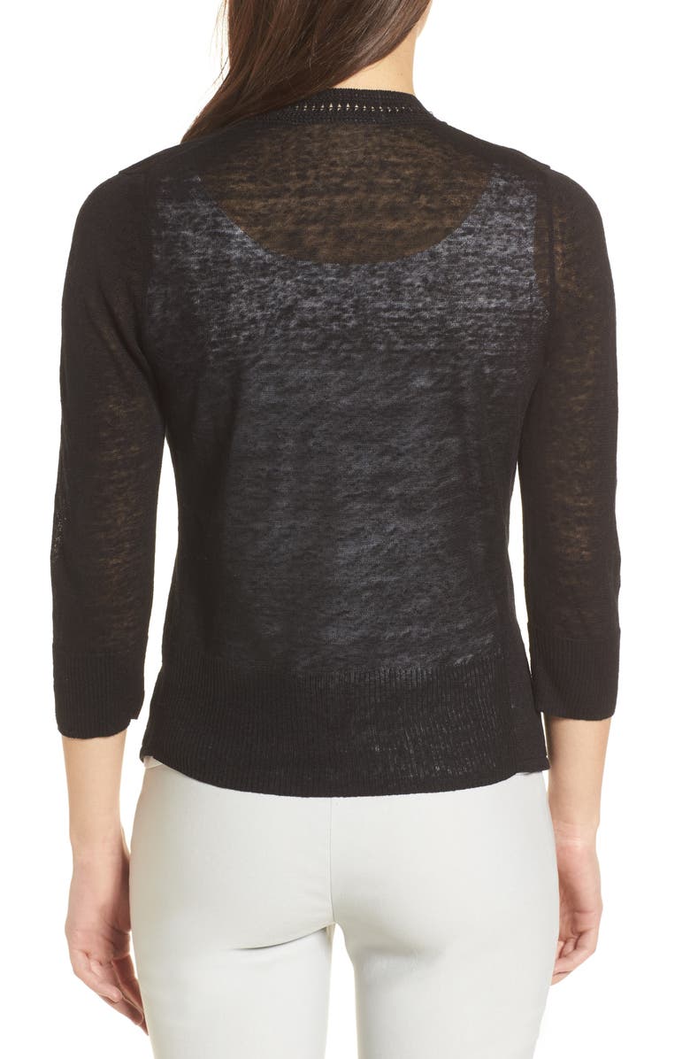 NIC+ZOE Crochet Trim Cardigan, Alternate, color,