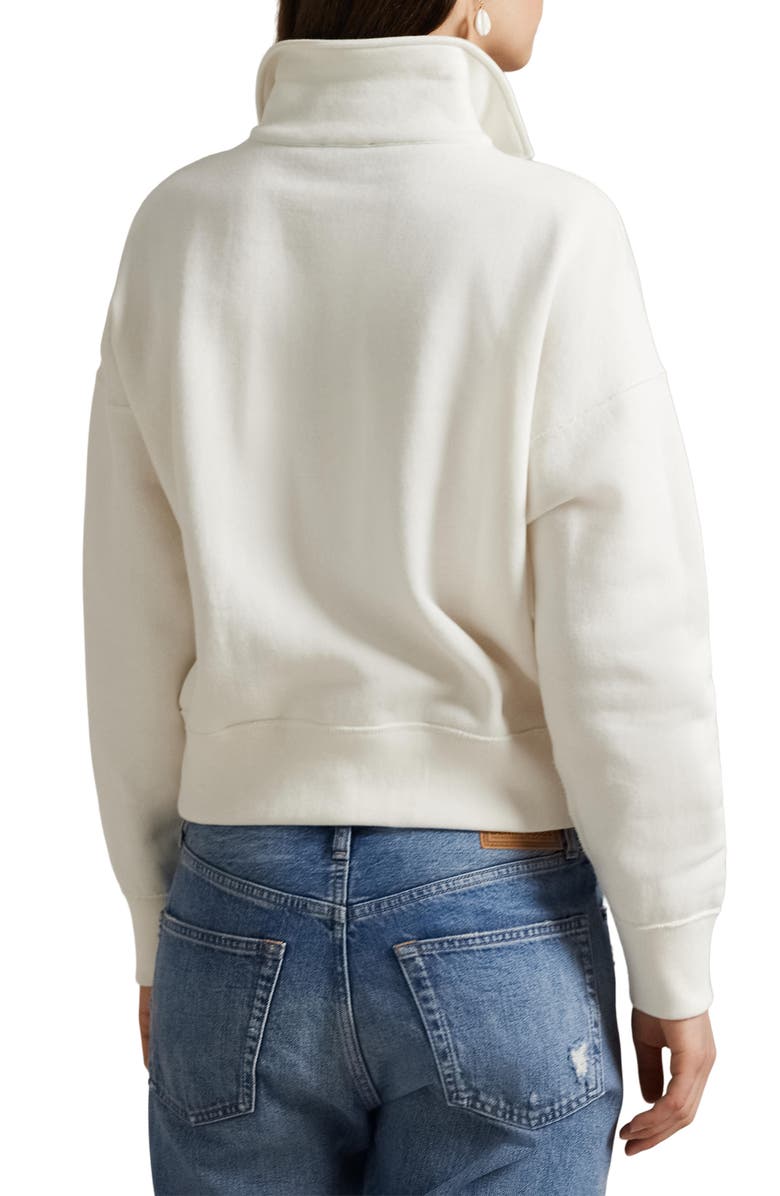 Polo Ralph Lauren Cotton Blend Quarter Zip Sweatshirt, Alternate, color, Nevis