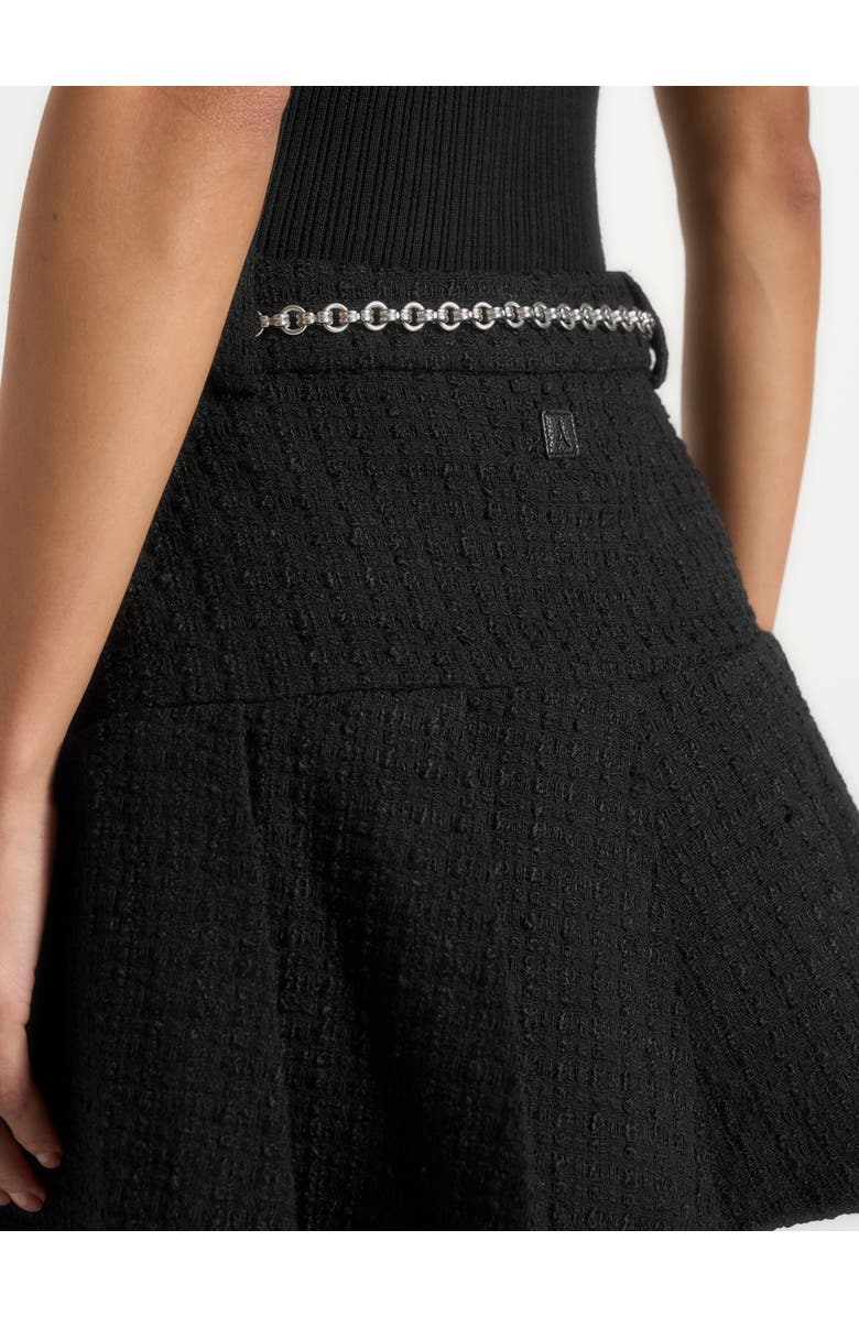 Manière De Voir Edith Tweed Pleated Skort With Chain, Alternate, color, Black