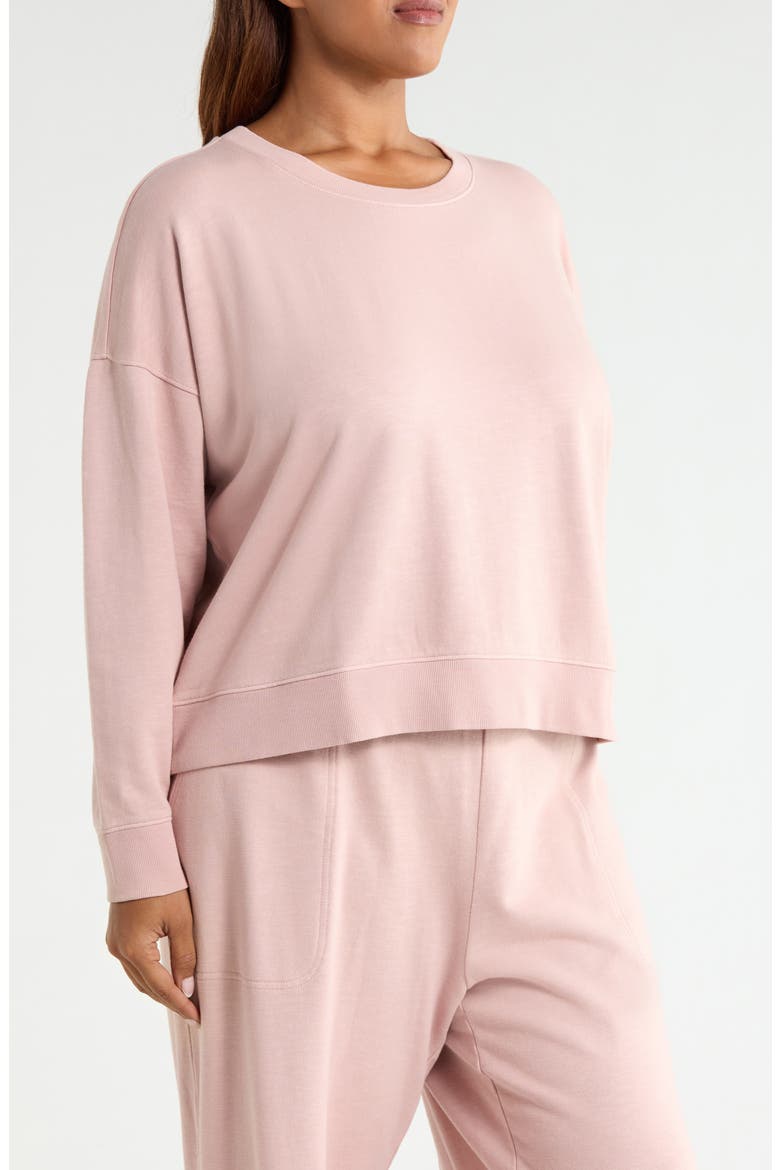 CROPPED SWEATSHIRT, Alternate, color, OPAL