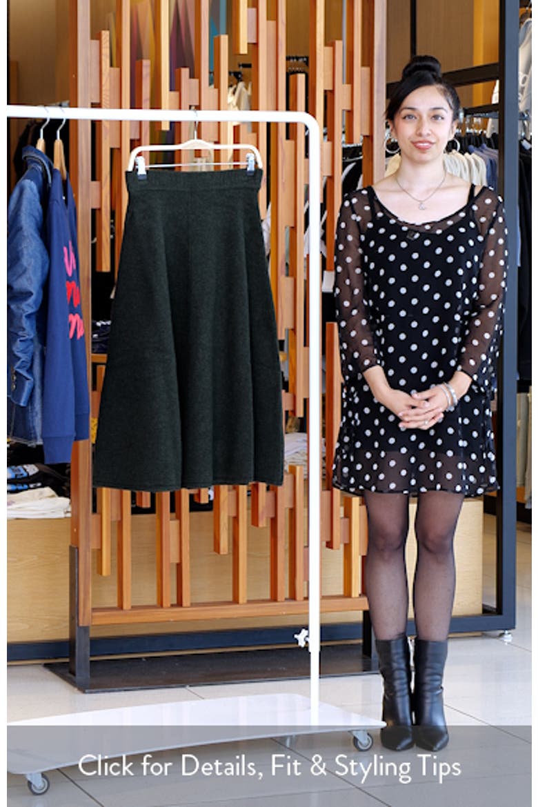 Kayla A-Line Knit Midi Skirt video